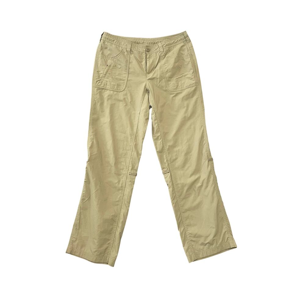 The North Face Khaki Lightweight W/ Stow Pockets Straight‎ Leg Cargo Pants SZ 8